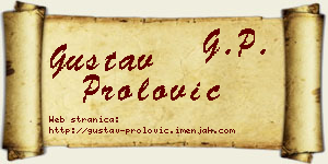Gustav Prolović vizit kartica